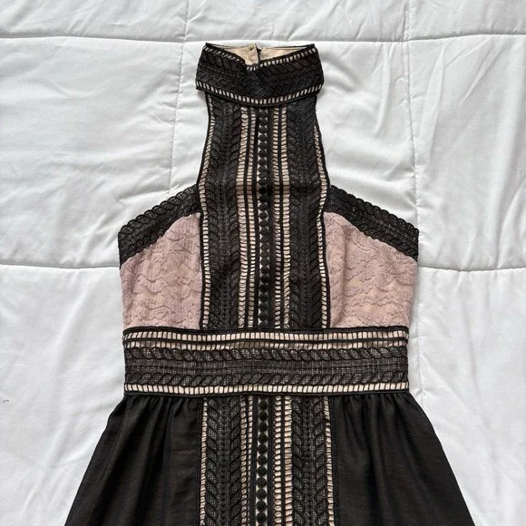 NWT Michael Costello X Revolve Mini Dress Womens XS Black Pink Fairy Whimsigoth - Picture 2 of 10